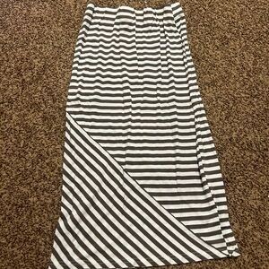 Green and white skirt